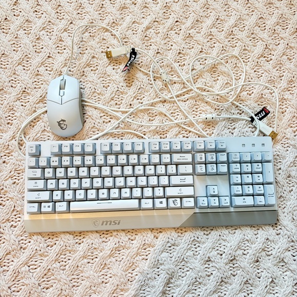 MSI Other - MSI Gaming Keyboard & Mouse - Vigor GK30 Combo - White Wired Keyboard and Mouse